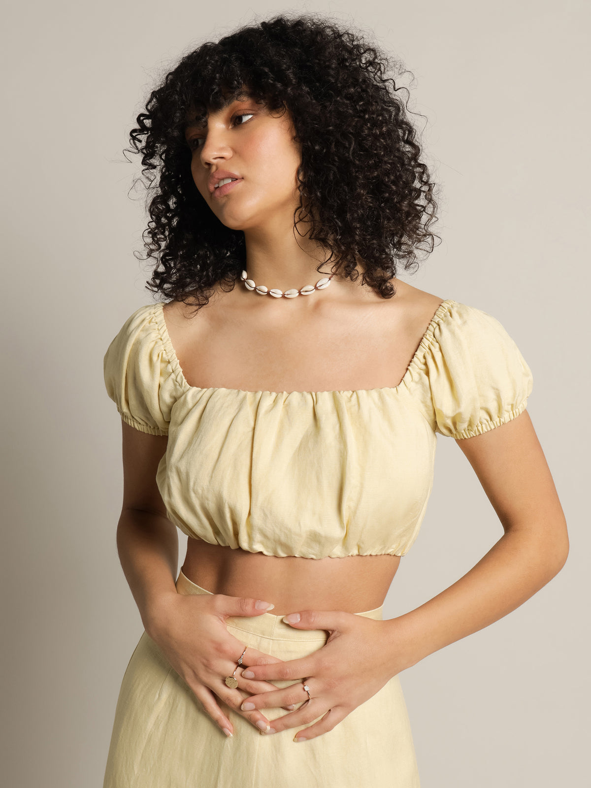 Lucia Crop Top in Limone