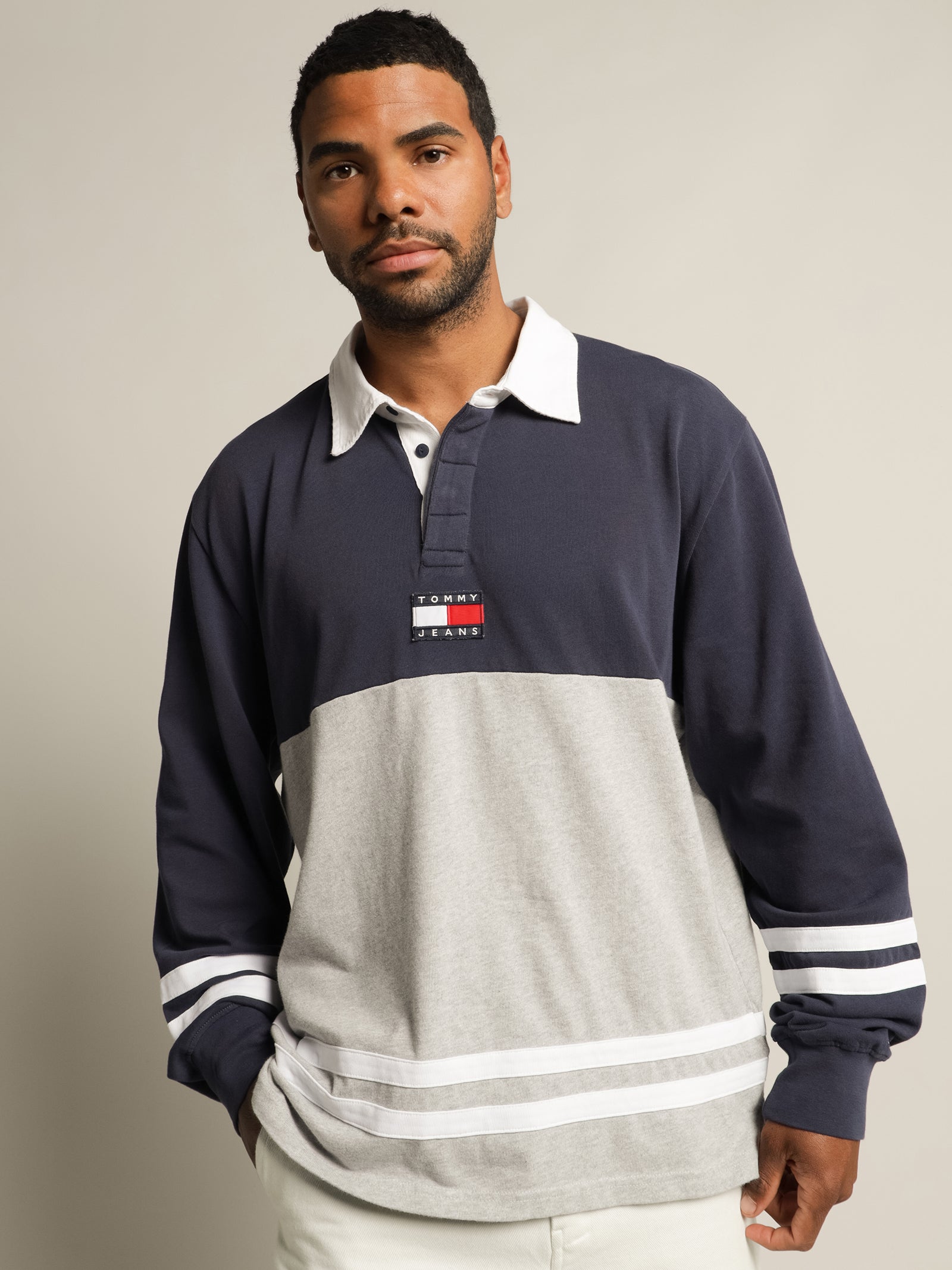 Tommy Badge Relaxed Rugby Shirt - Main Image