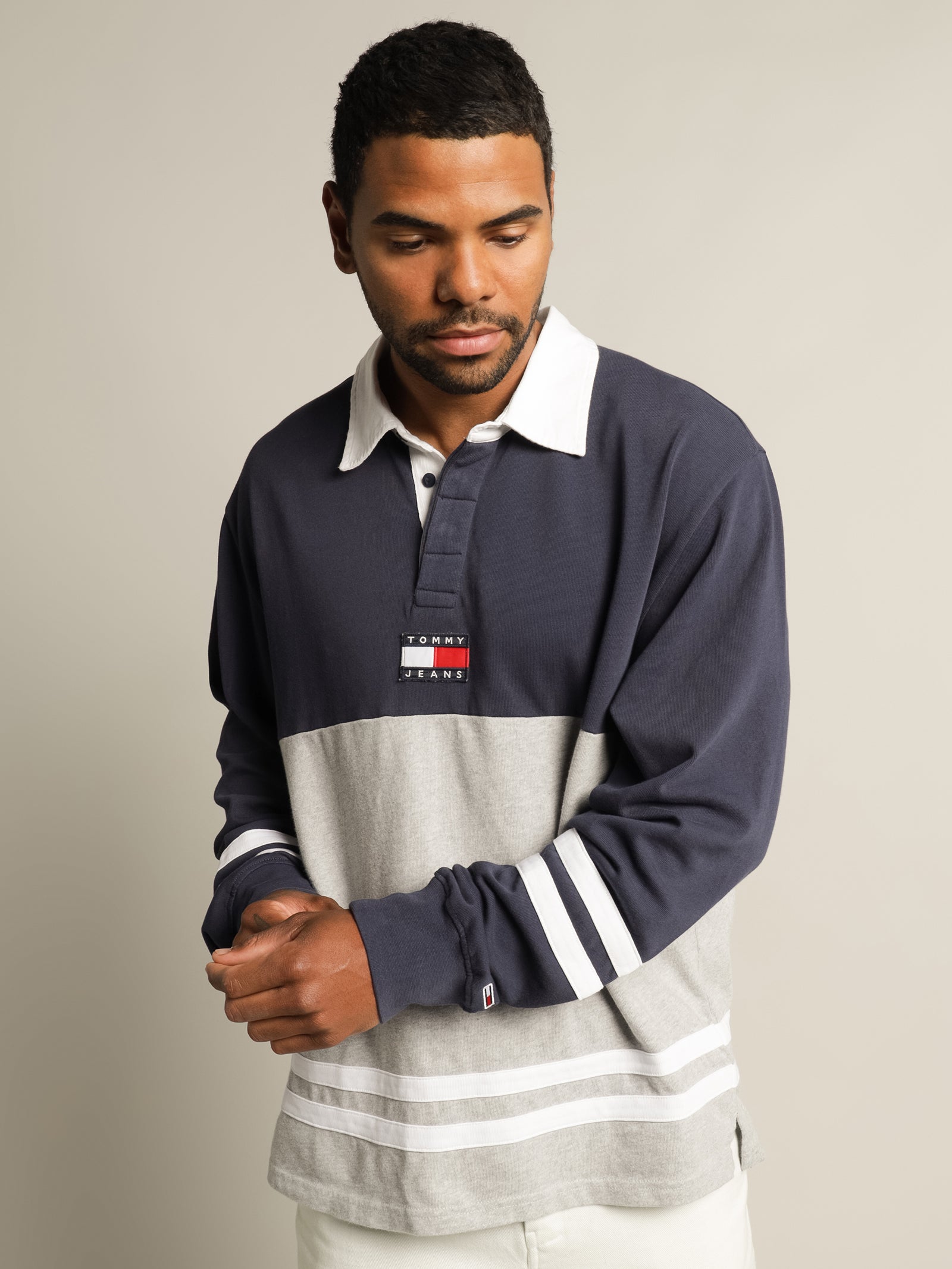 Tommy Badge Relaxed Rugby Shirt