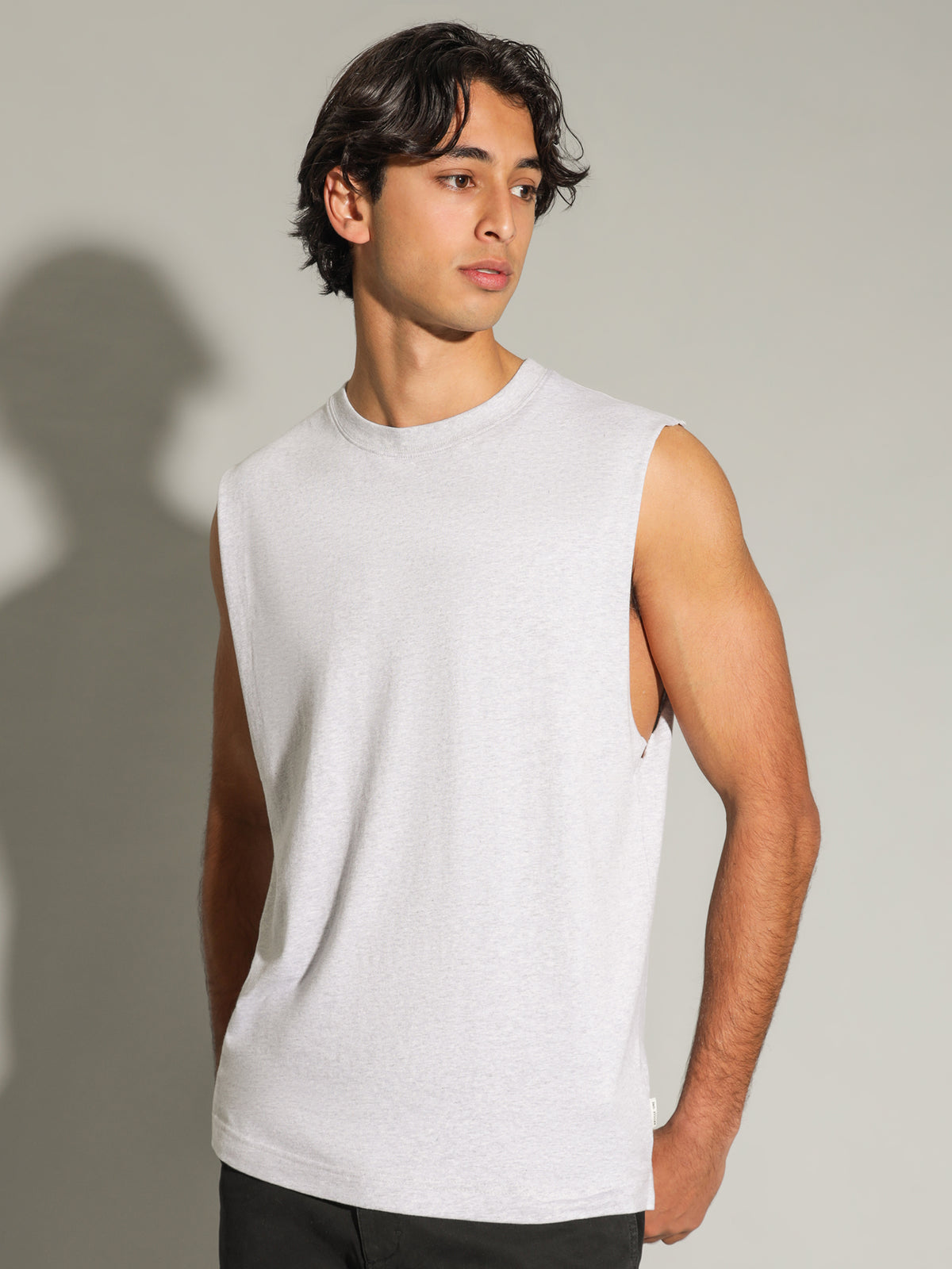 Classic Muscle Tank in Grey Marle