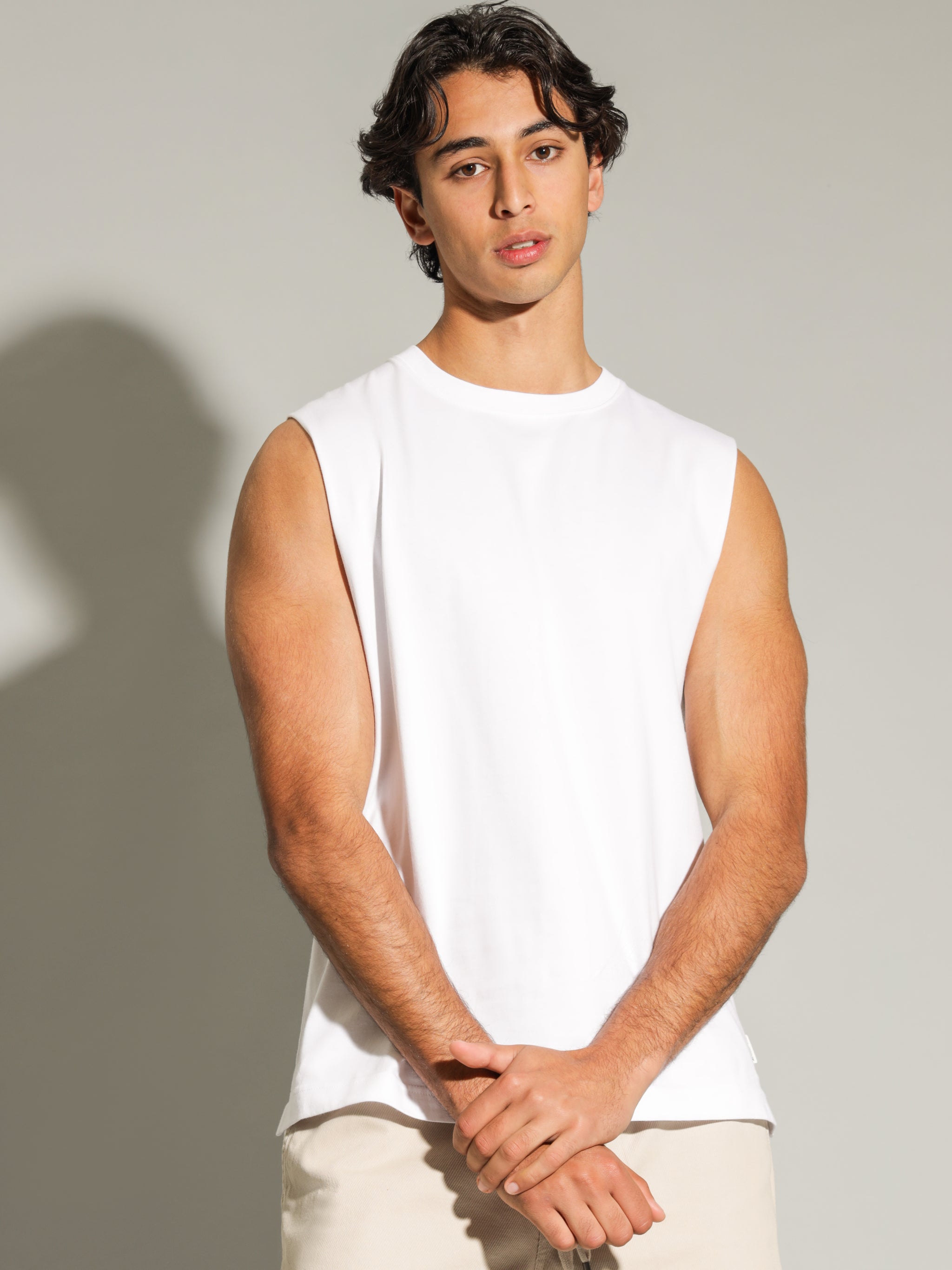 Classic Muscle Tank in White - Glue Store