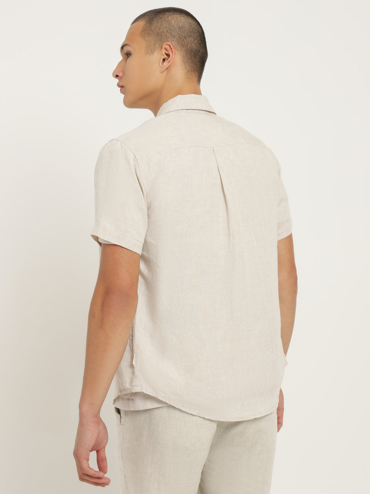 Nero Linen Shirt in Natural Marle