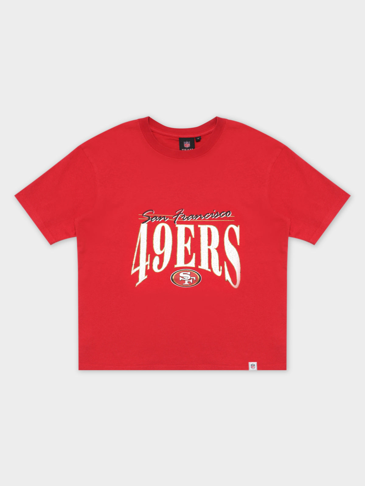 Vintage Arch Boxy 49ers T-Shirt in Faded Crimson
