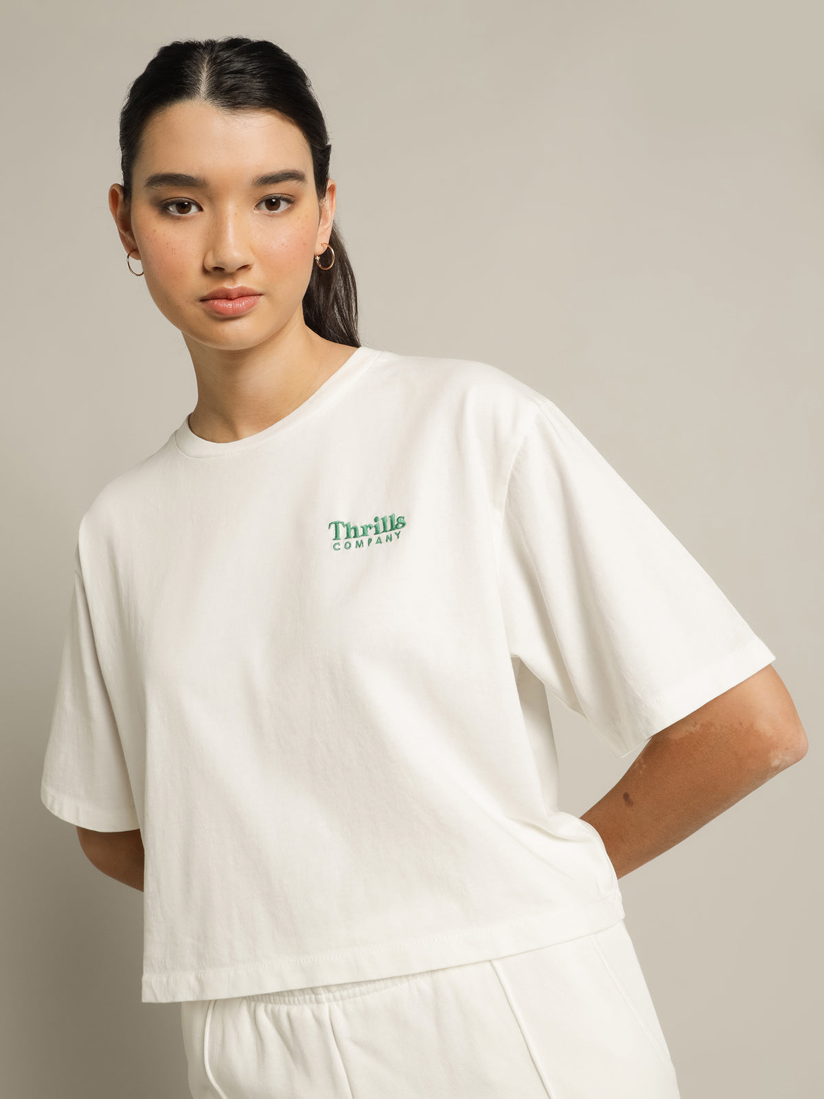 Renewal Cropped T-Shirt in Tofu
