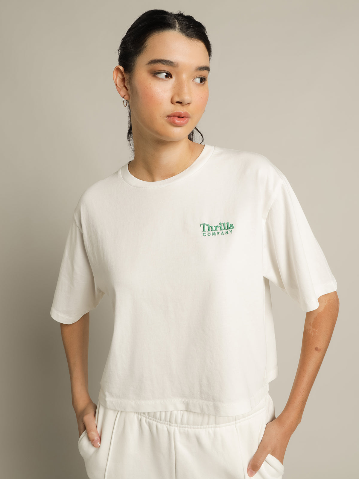 Renewal Cropped T-Shirt in Tofu