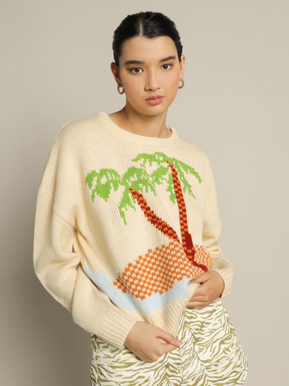 Island Knit Top in Naturals