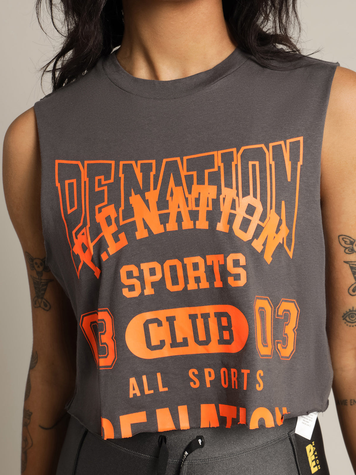 Pe Nation Game Card Tank | Charcoal