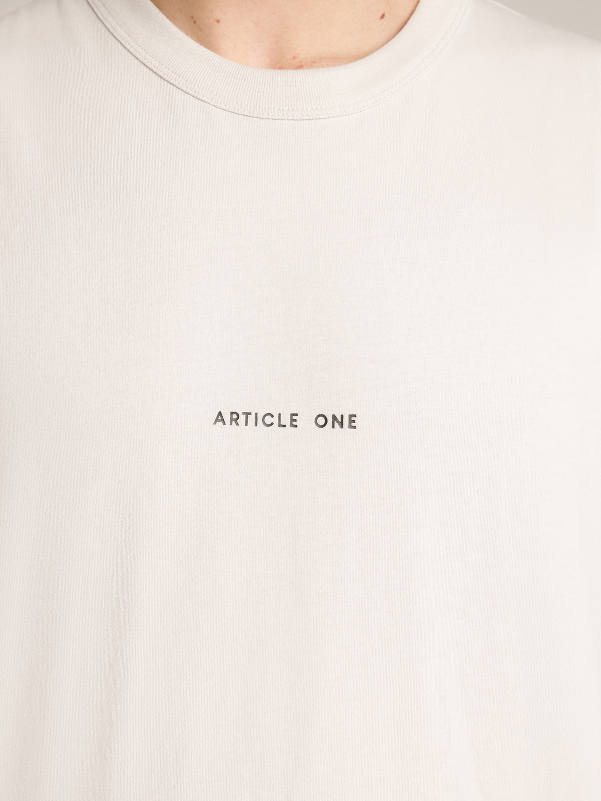 Article One Minimal Logo Muscle | Ecru