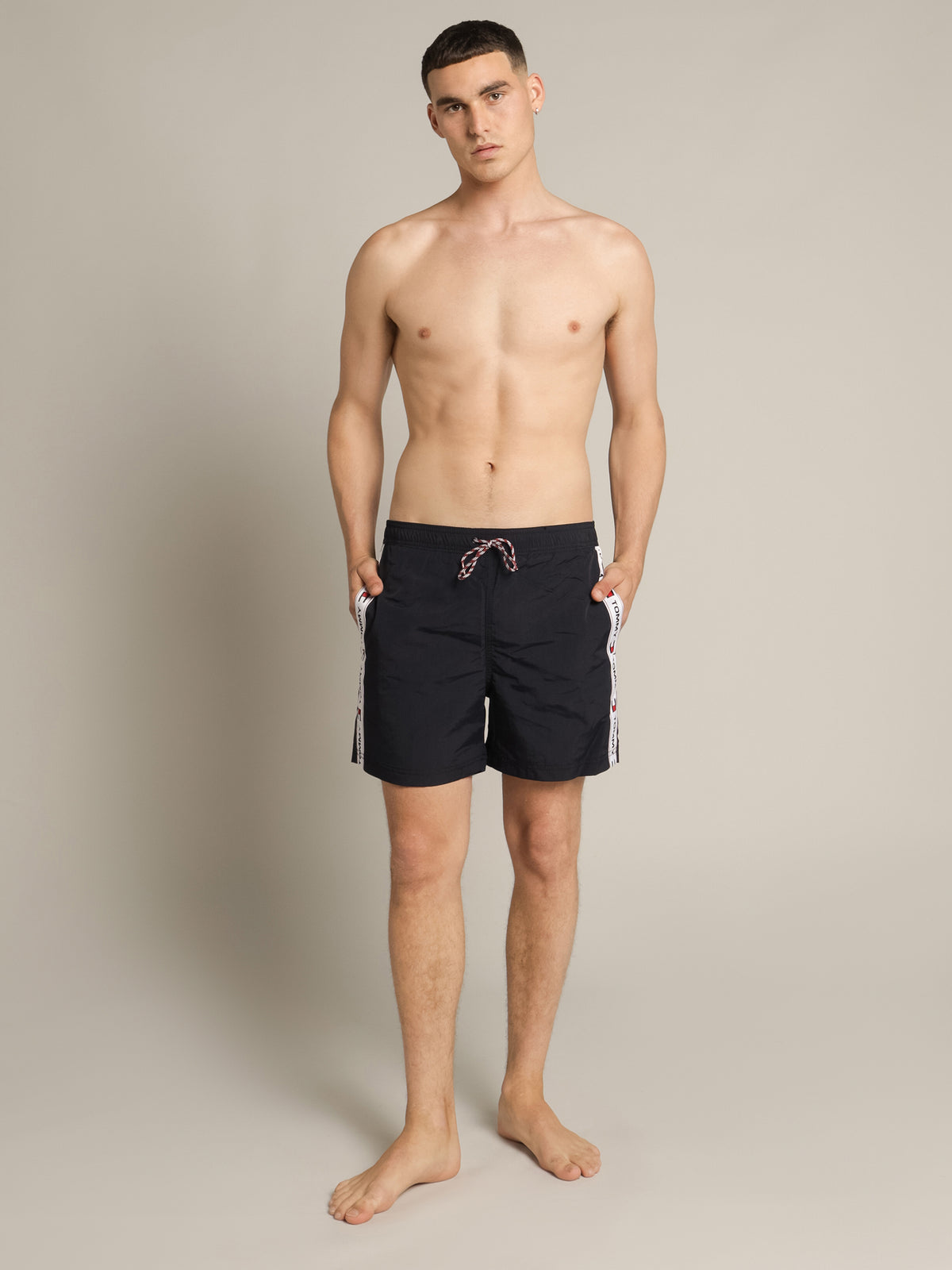 Medium Drawstring Swim Shorts in Navy
