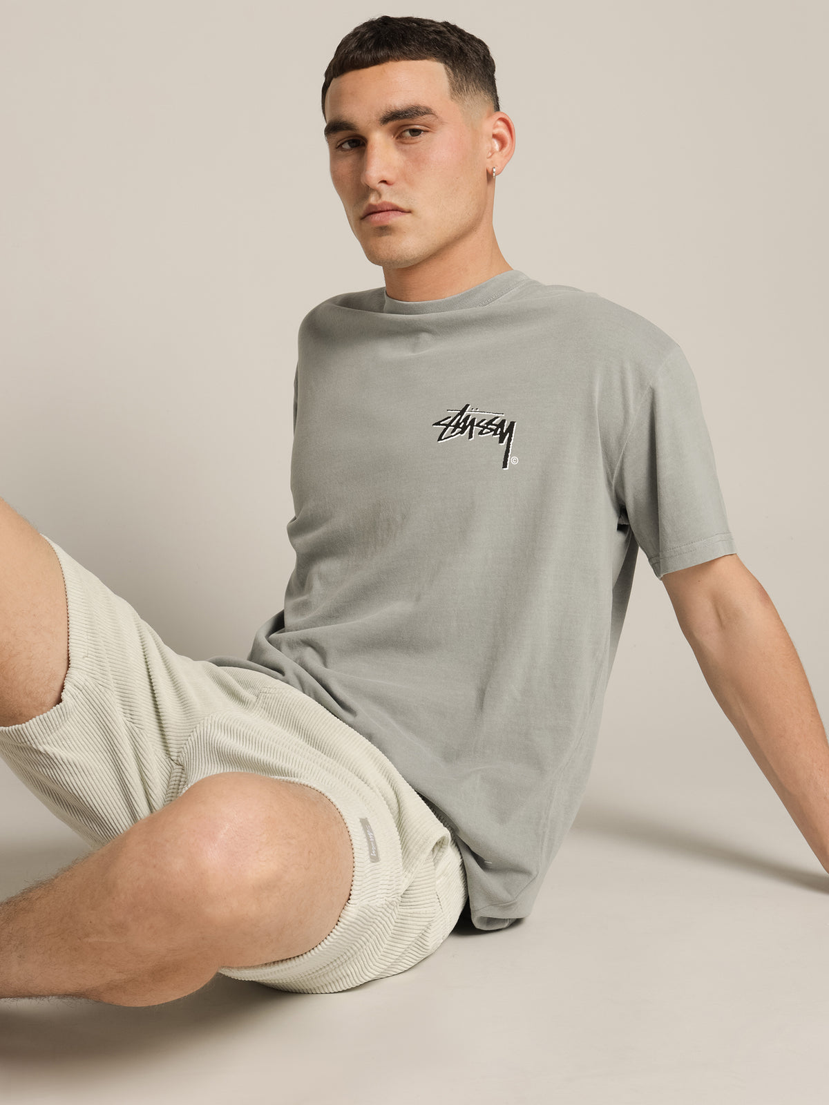 Shadow Stock T-Shirt in Pale Grey