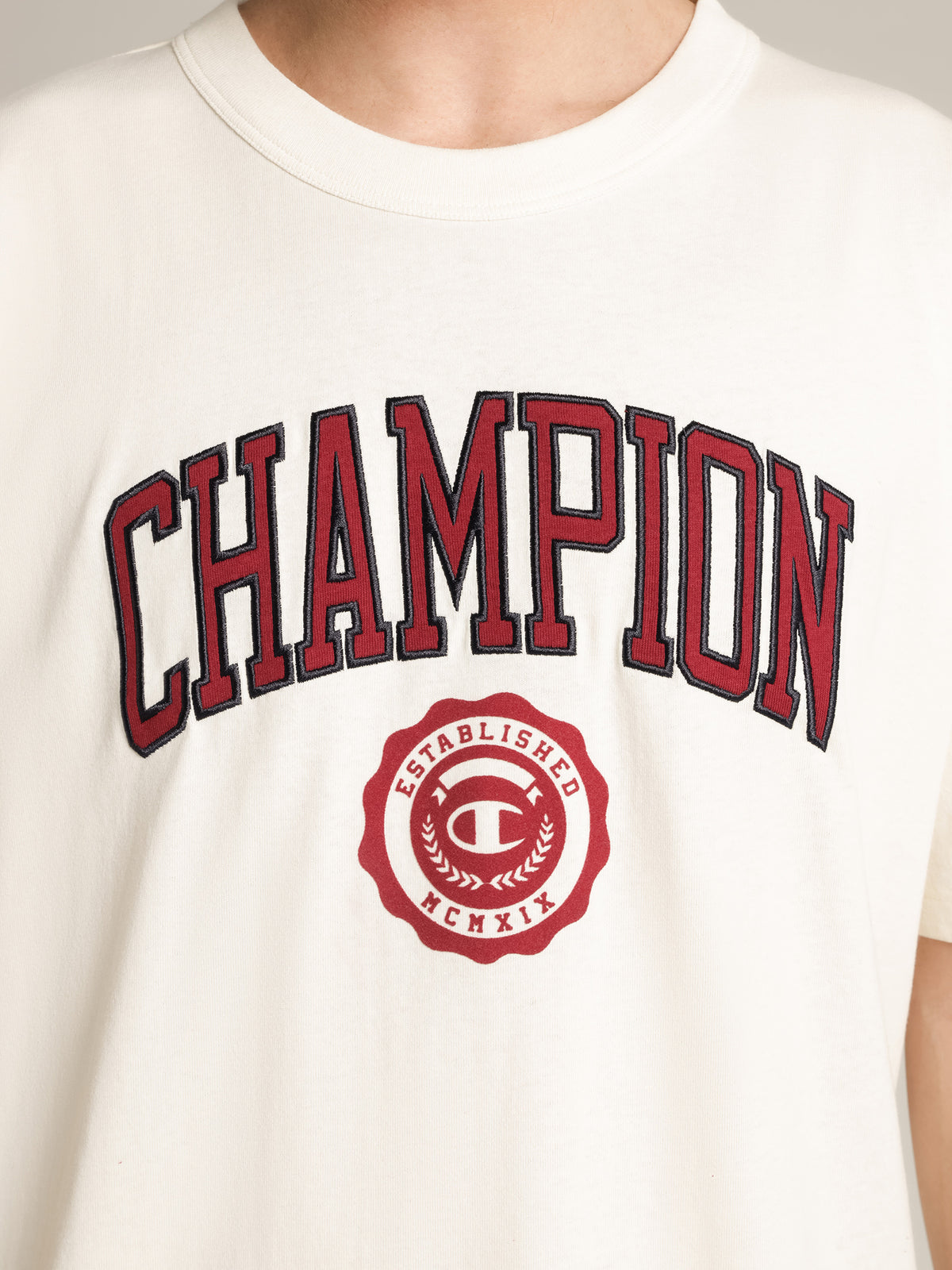 Champion Archive Heritage T-Shirt | Chalk