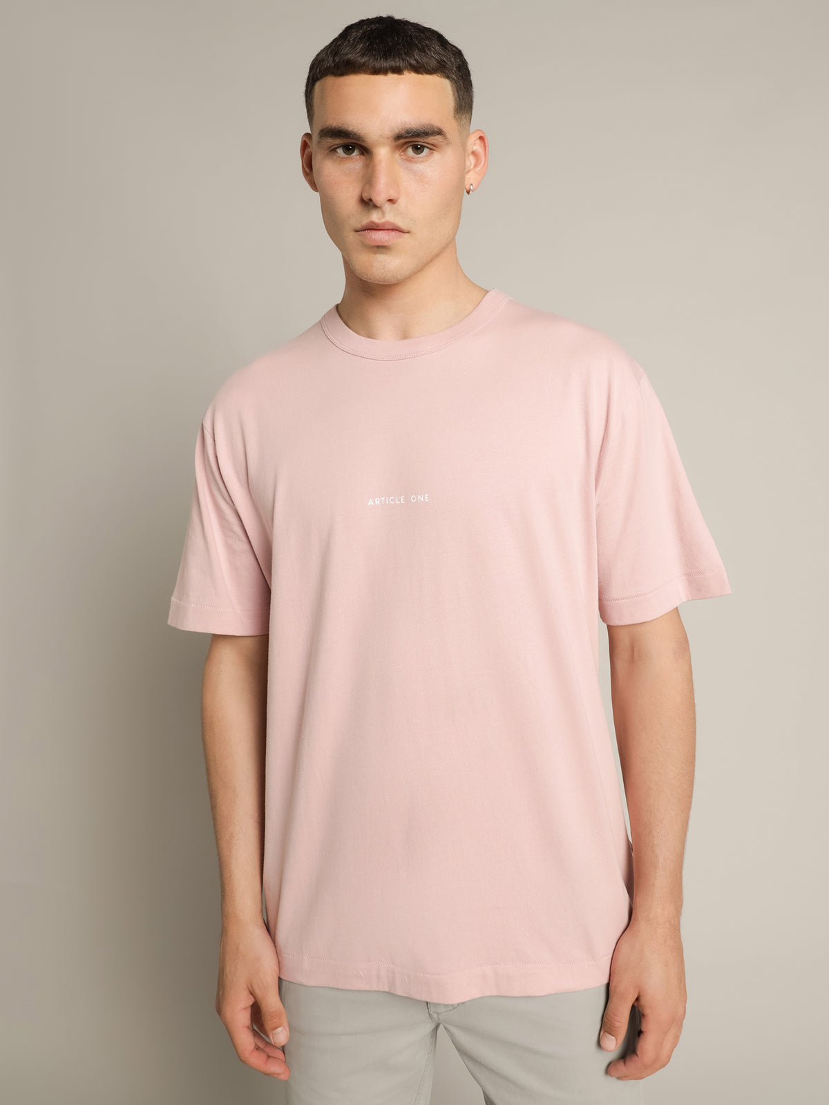 Minimal Logo T-Shirt in Candy Pink