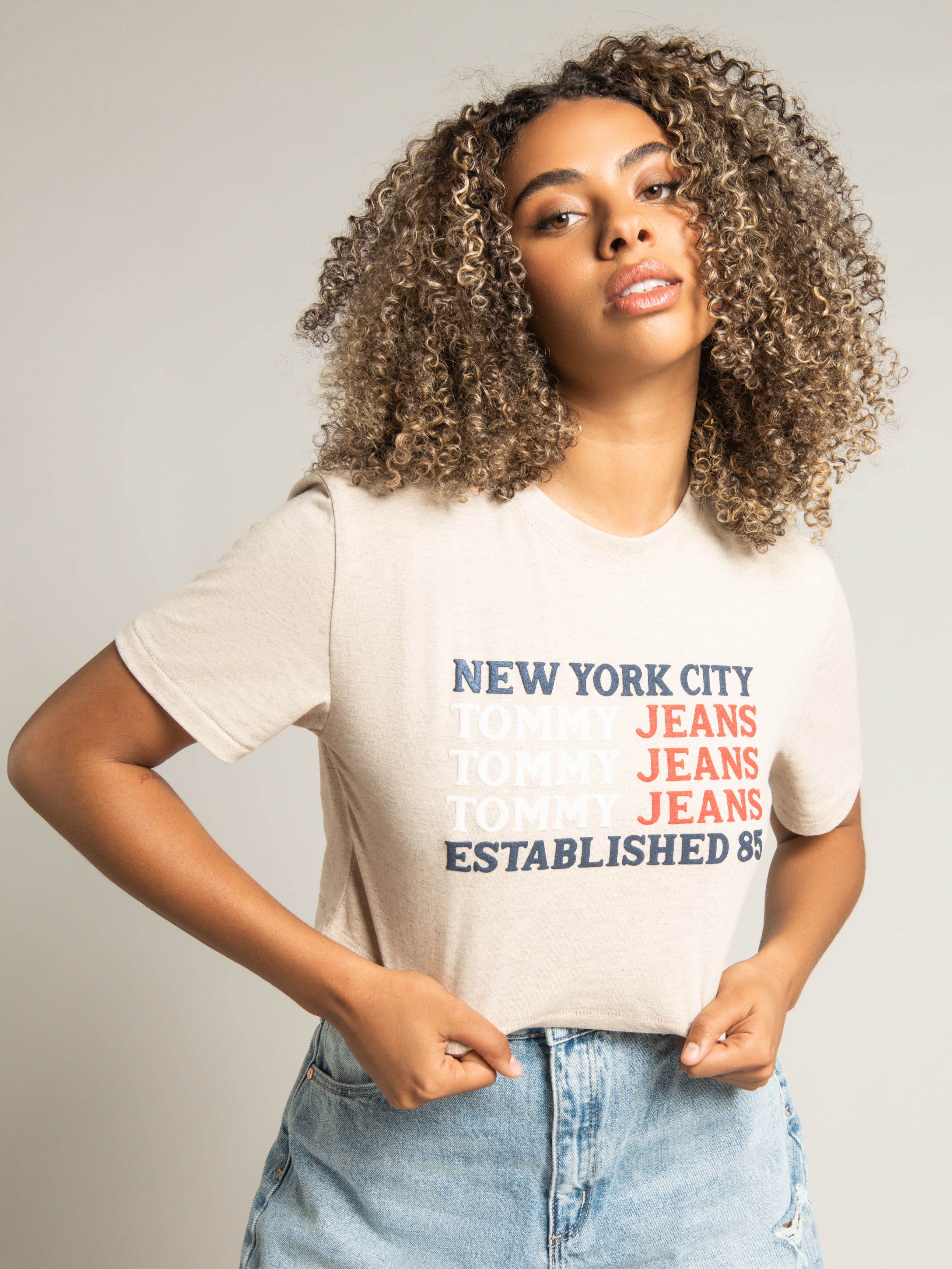 Repeat Logo Crop T-Shirt