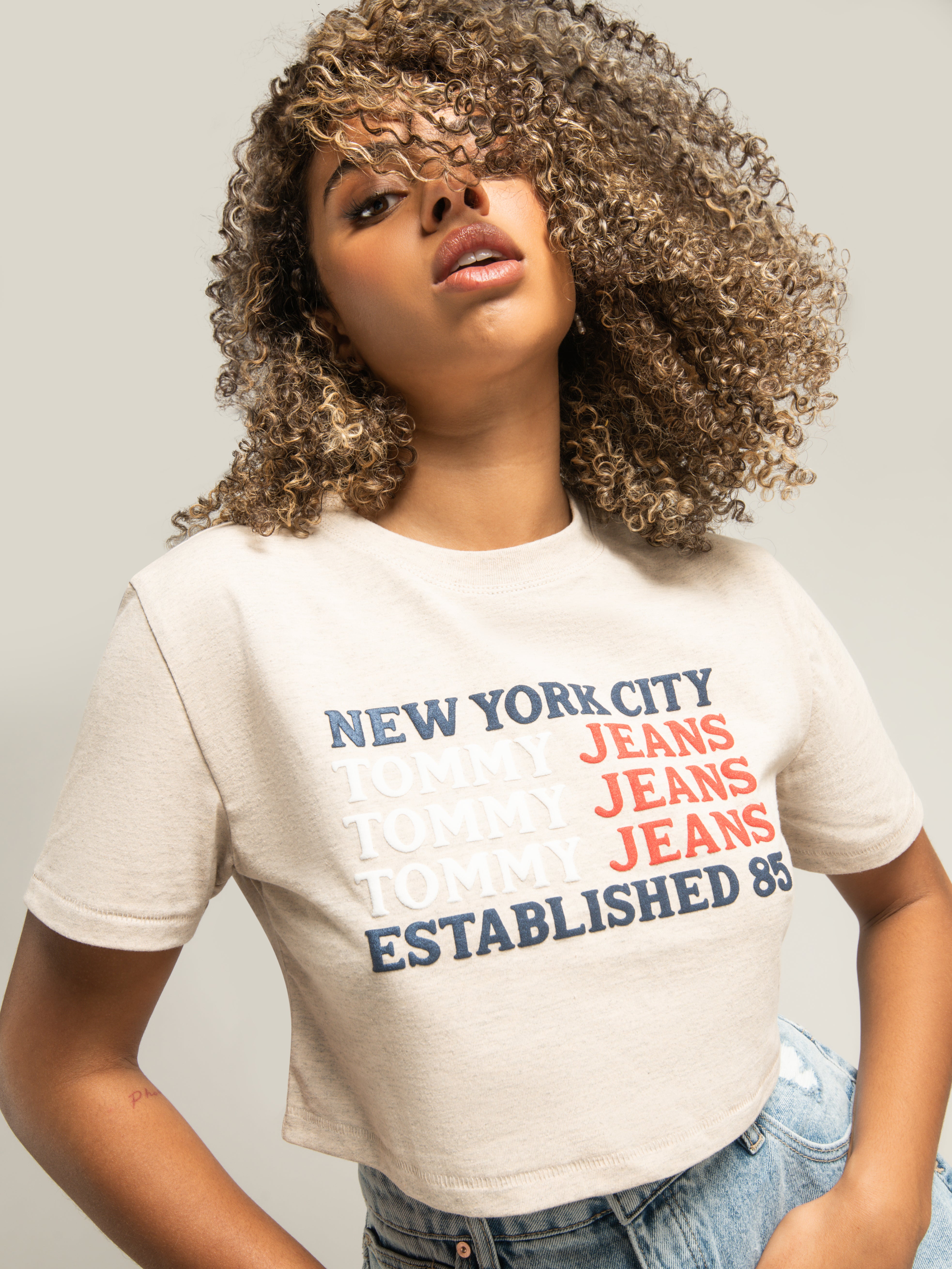 Repeat Logo Crop T-Shirt