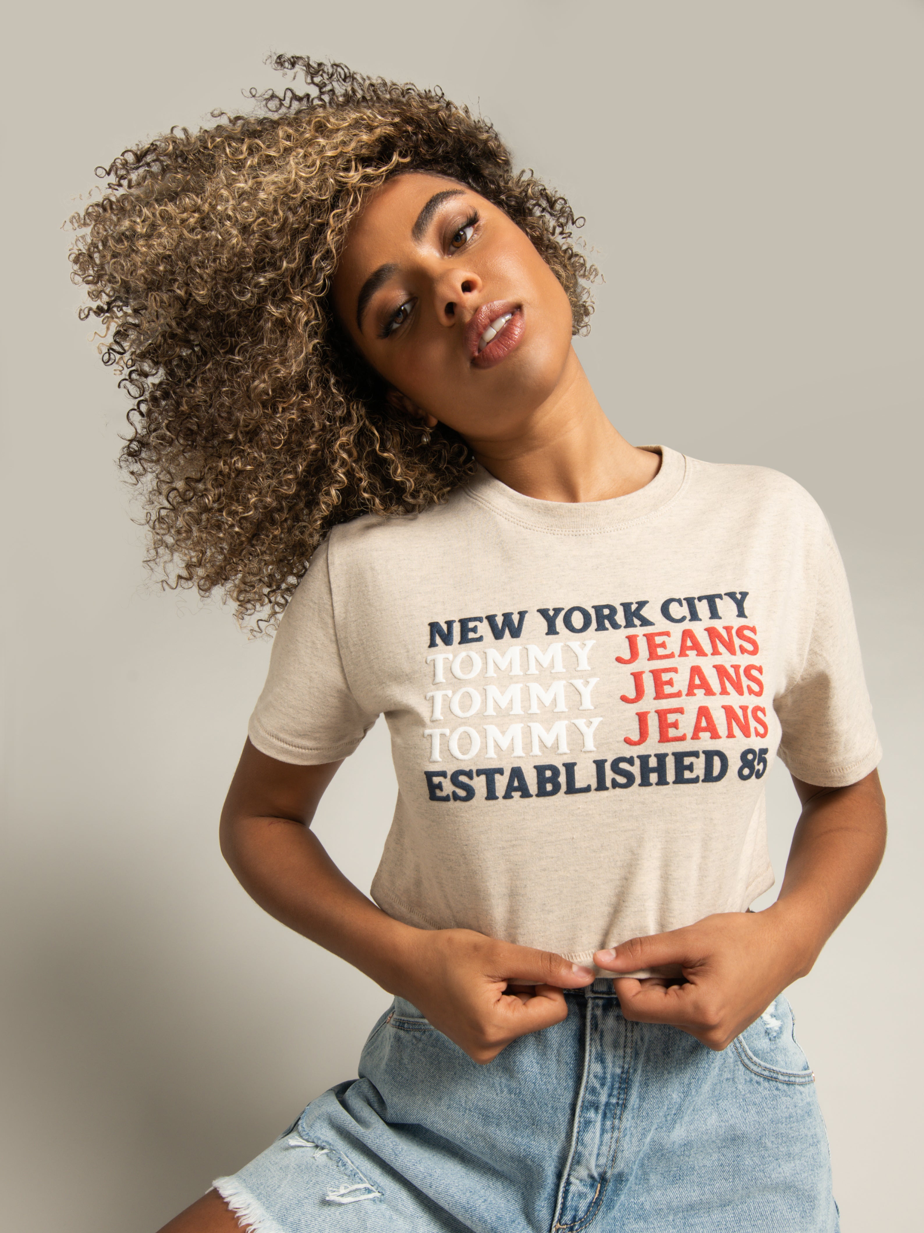 Repeat Logo Crop T-Shirt