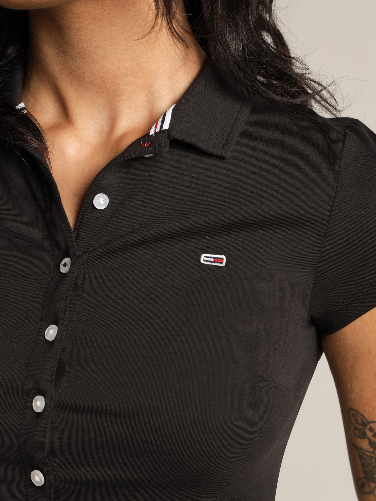 Button Through Shirt in Black