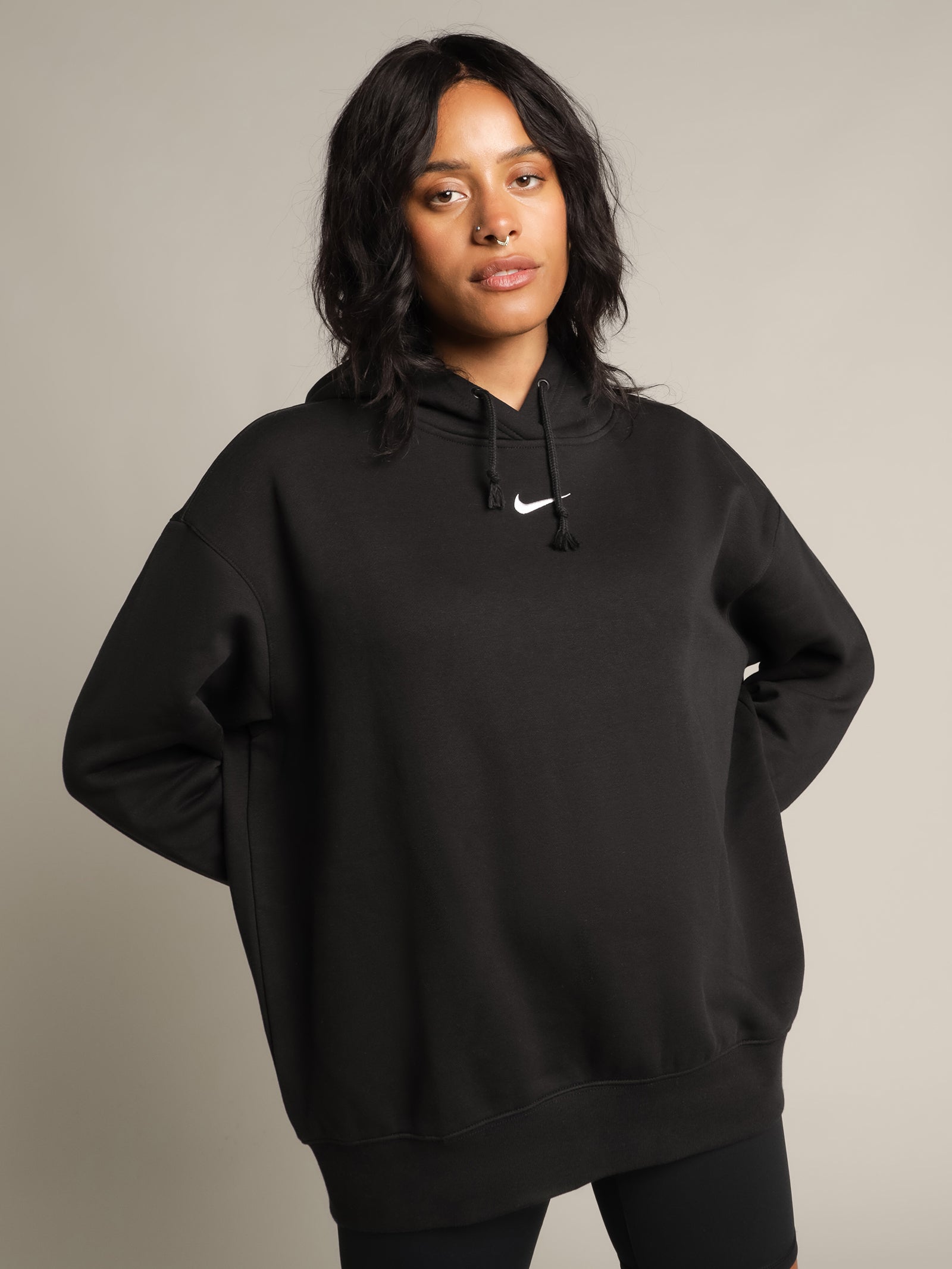 Nike Essentials Collection Fleece Hoodie Black/White