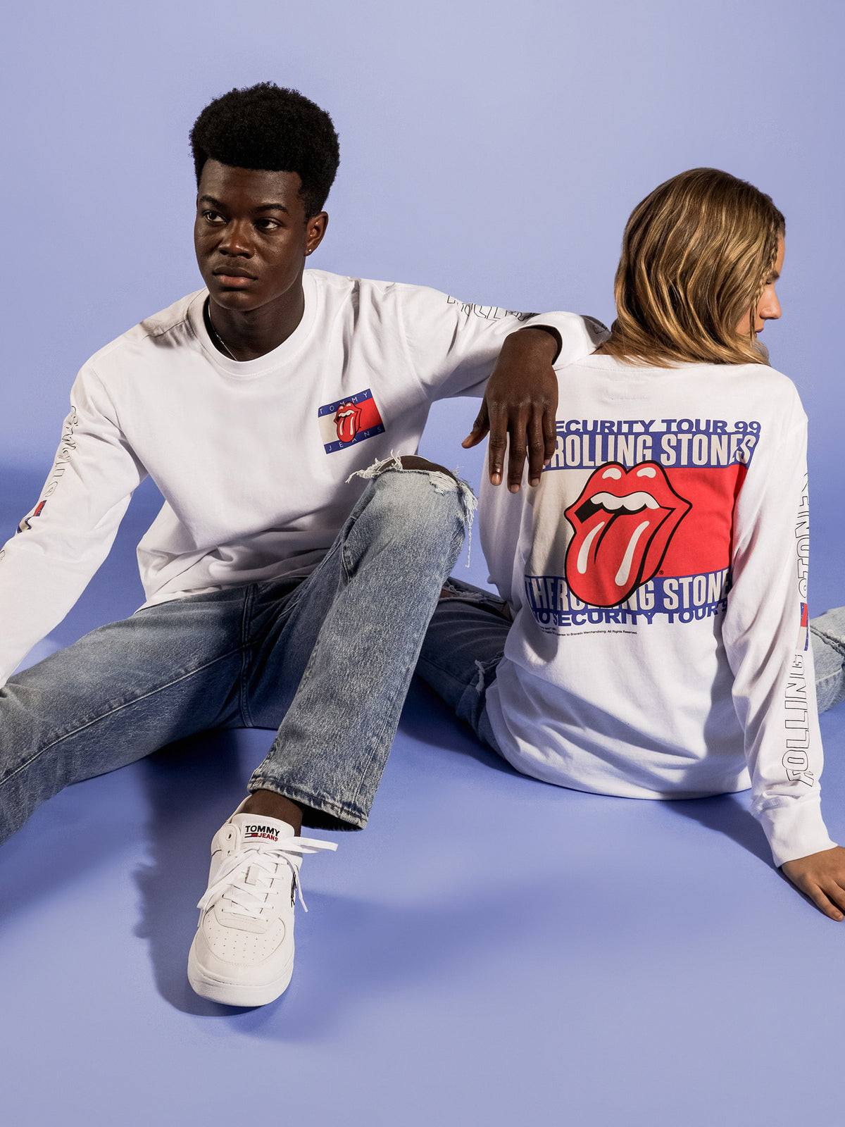Music Revisited Rolling Stones Long Sleeve T-Shirt in White