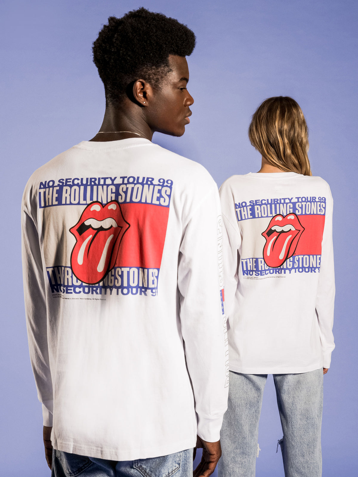 Music Revisited Rolling Stones Long Sleeve T-Shirt in White