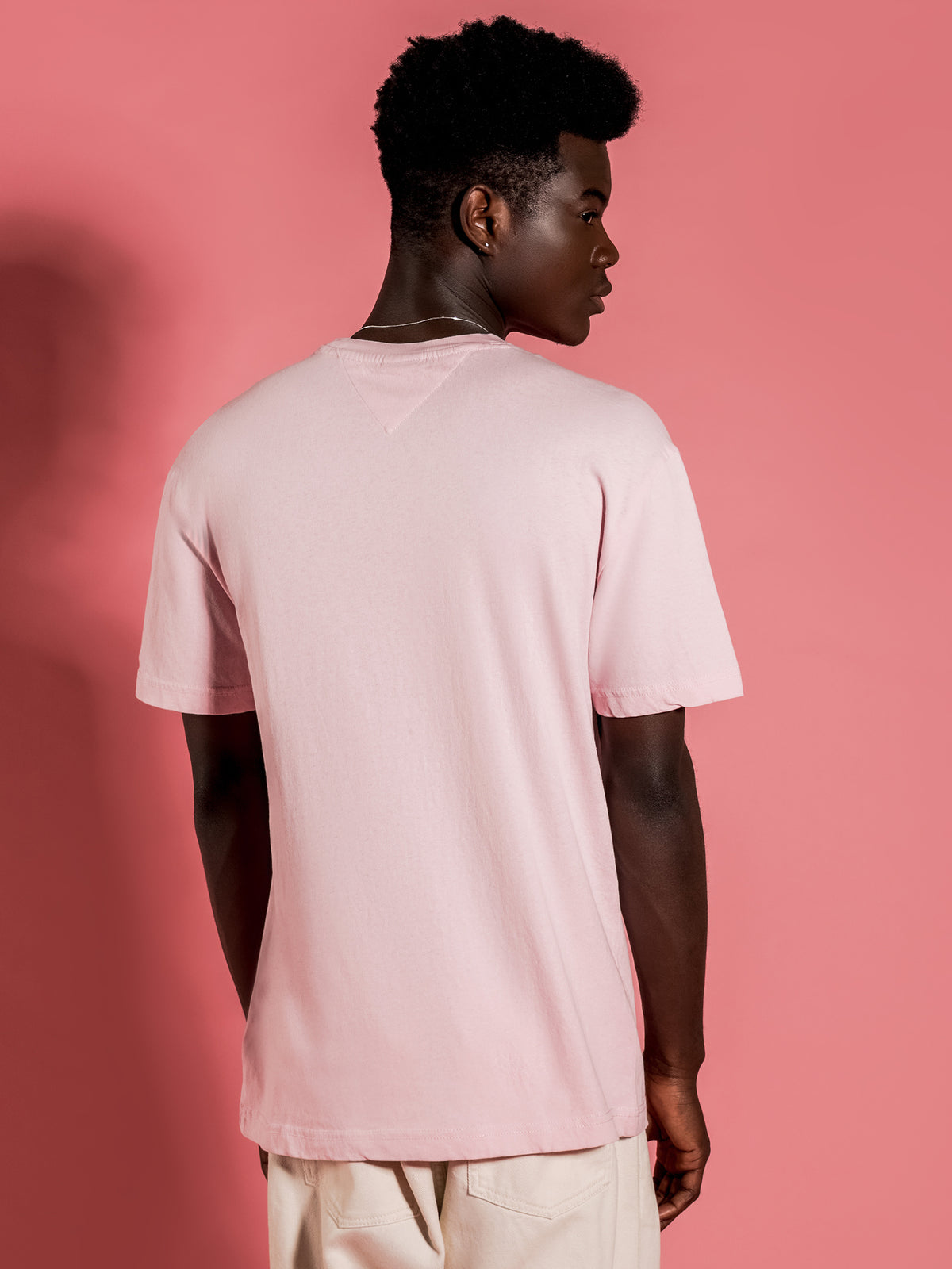 Pastel Linear Logo T-Shirt in Romantic Pink