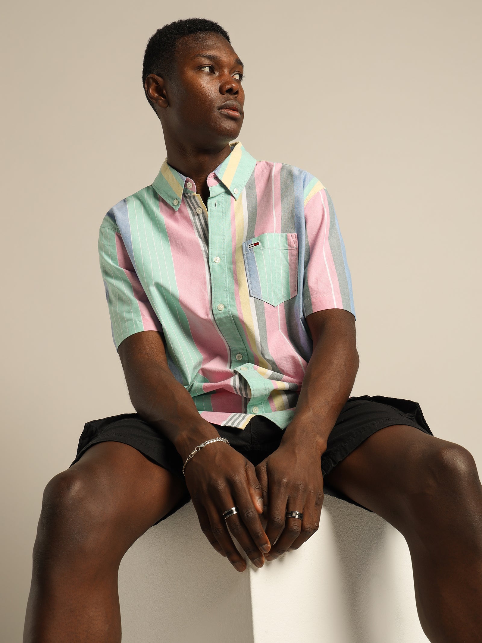 TJM Stripe 2 Short Sleeve Shirt