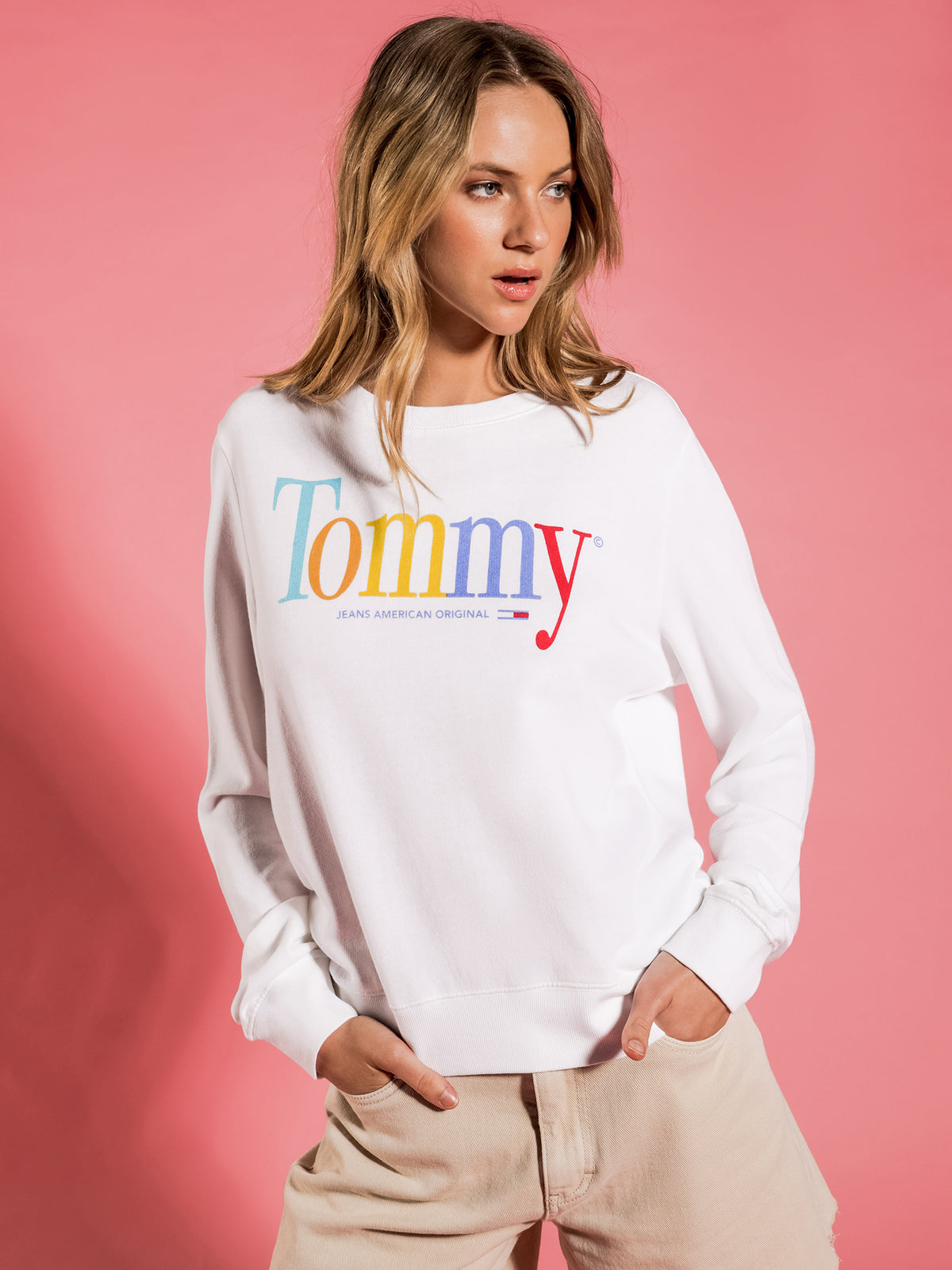 Tommy Hilfiger Regular Color Sweatshirt | White