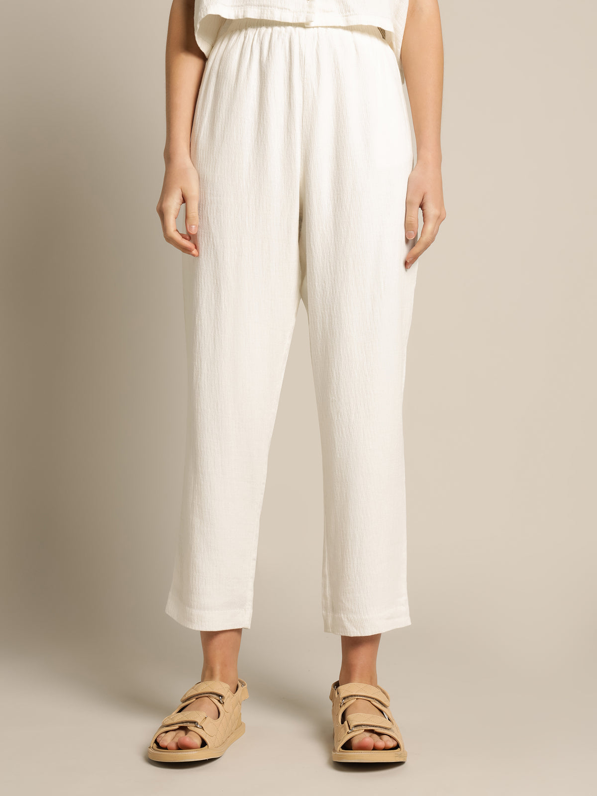 Rumi Relaxed Pants in White