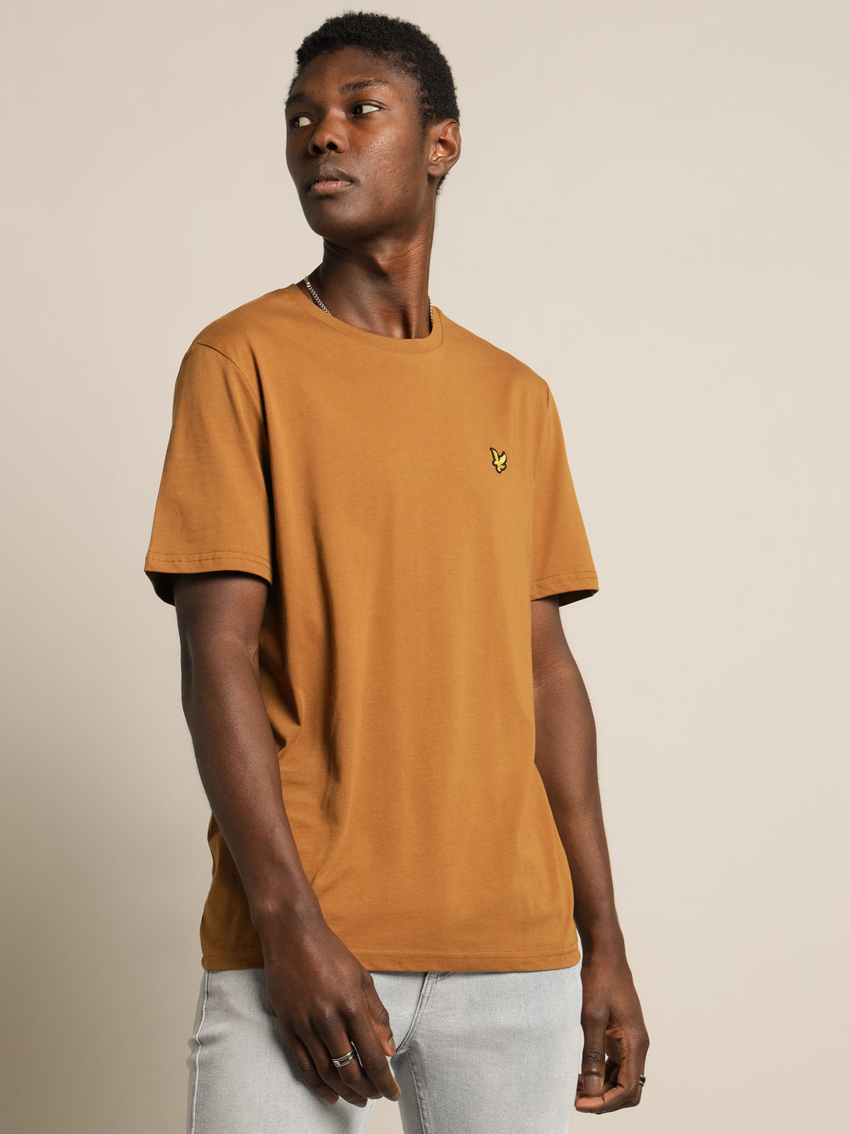 Plain T-Shirt in Brown