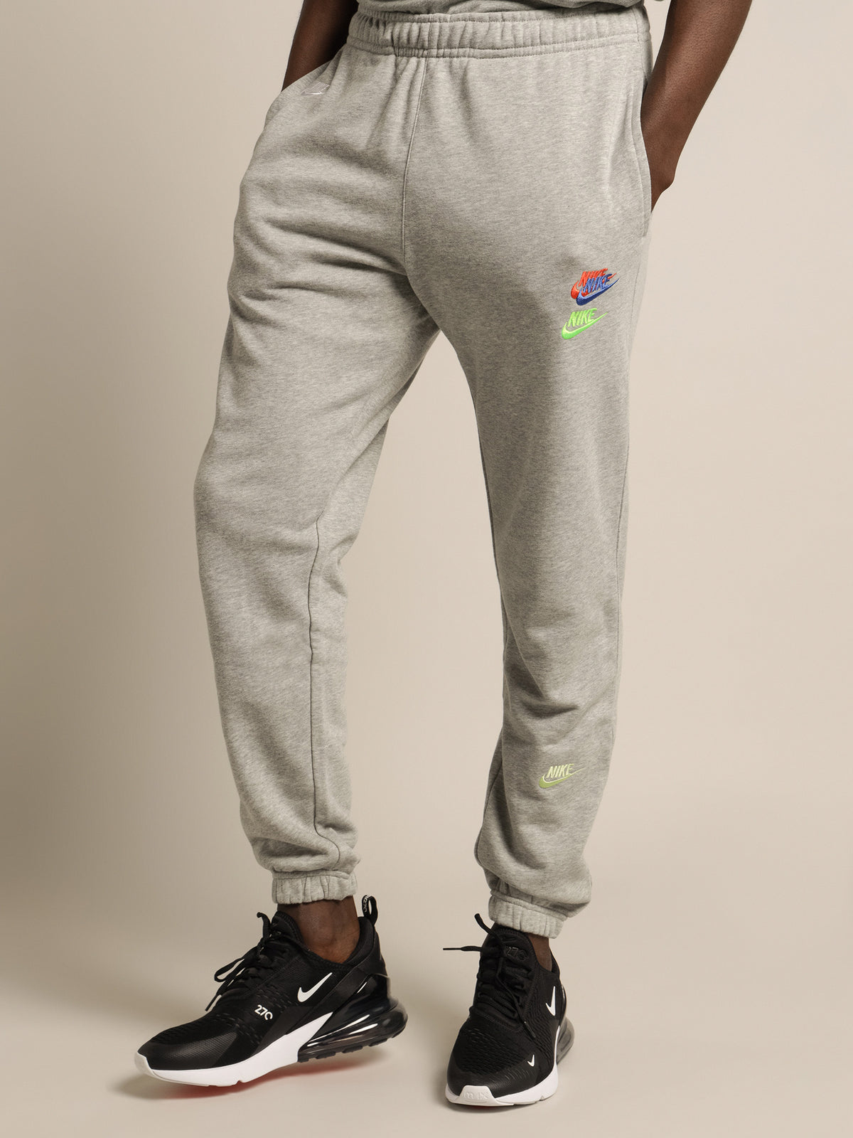 NSW French Terry Track Pants in Dark Grey Heather