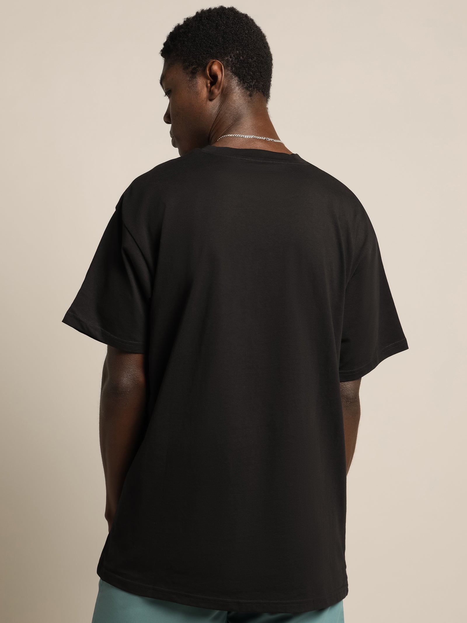 Short Sleeve Embroidered Script T-Shirt