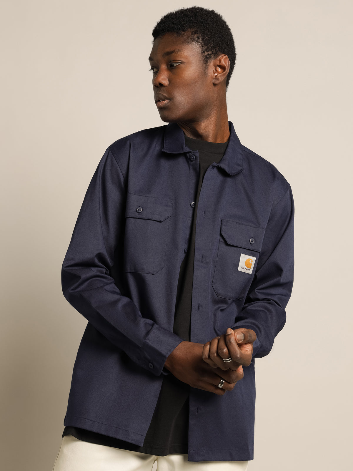 Long Sleeve Master Shirt in Space Navy
