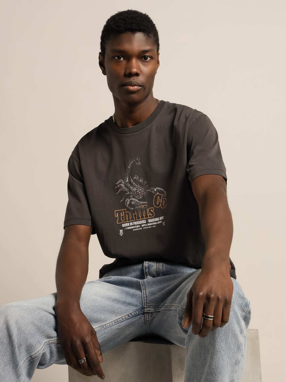 Thrills Raising Hell Merch Fit T-Shirt | Black