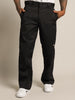 85-283 Loose Fit Double Knee Pants in Black