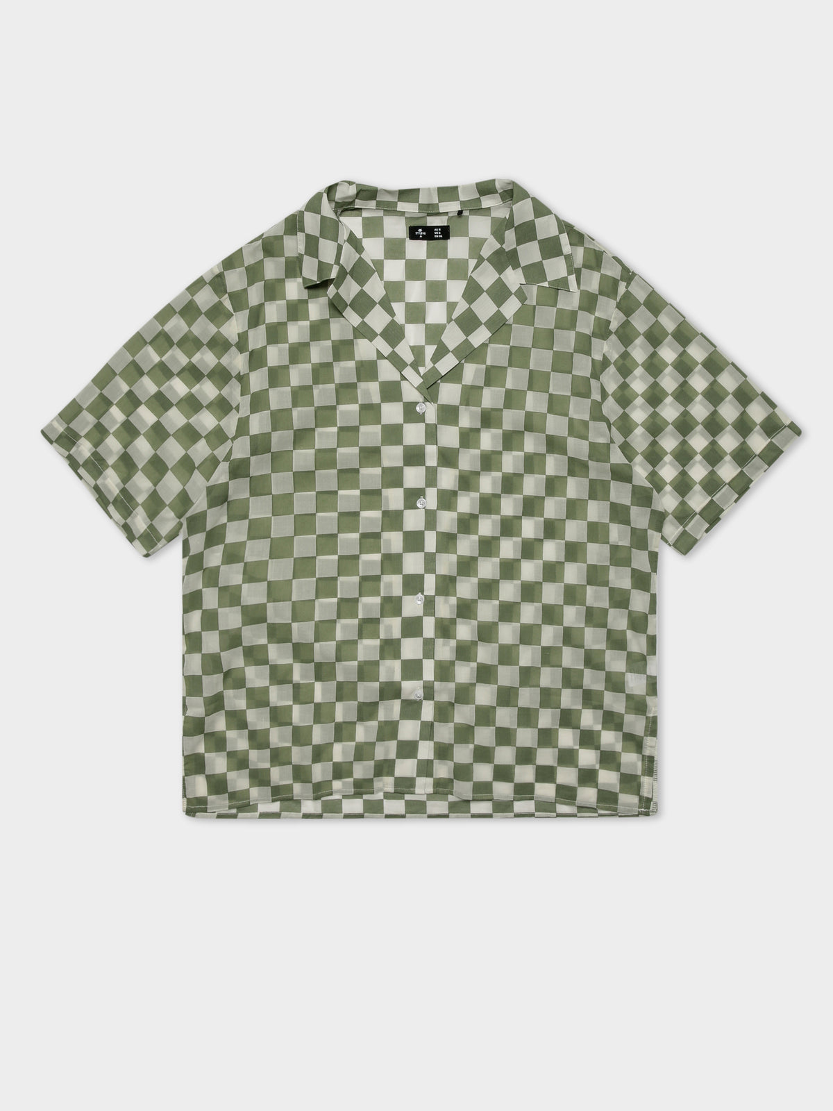 Aalto Slouch Shirt in Eucalyptus Green Check