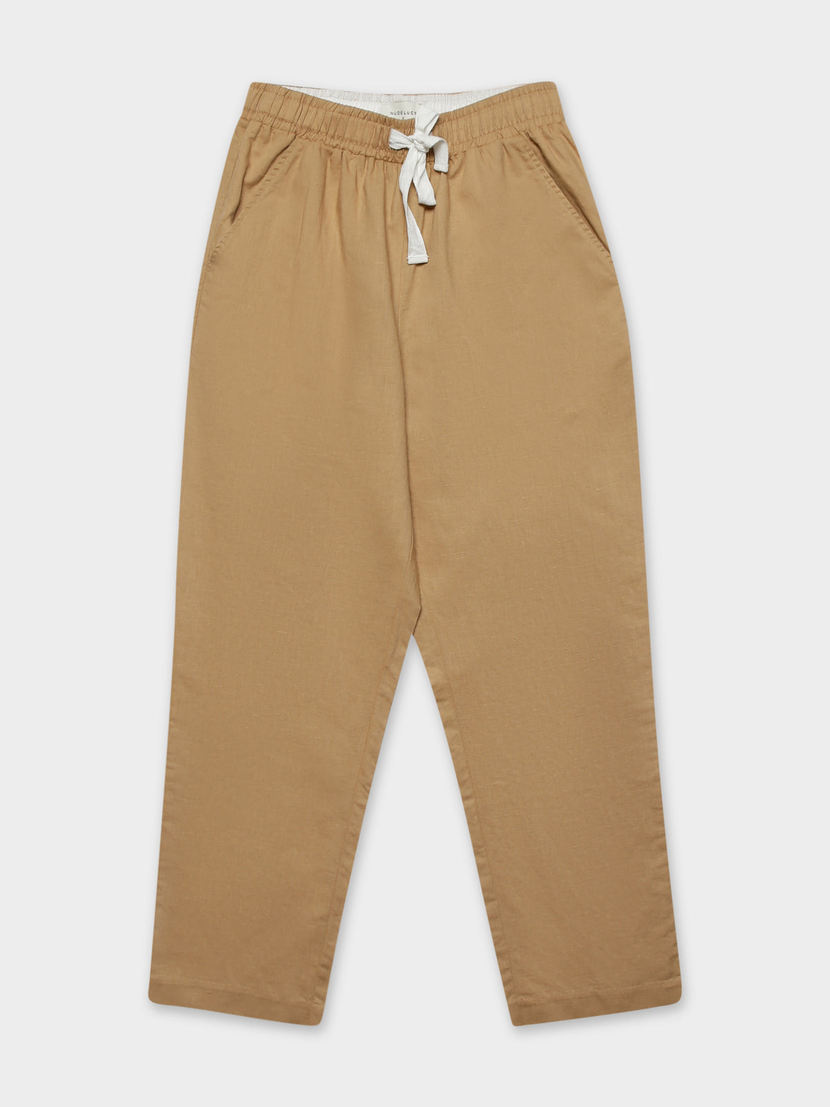 Classic Linen Pants in Caramel Brown