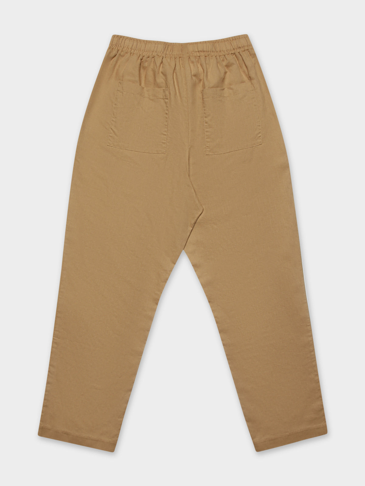 Classic Linen Pants in Caramel Brown
