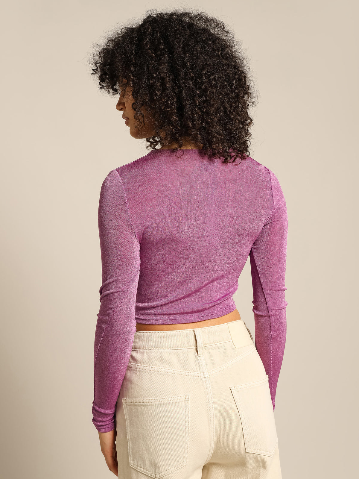 Annette Long Sleeve Top in Acai