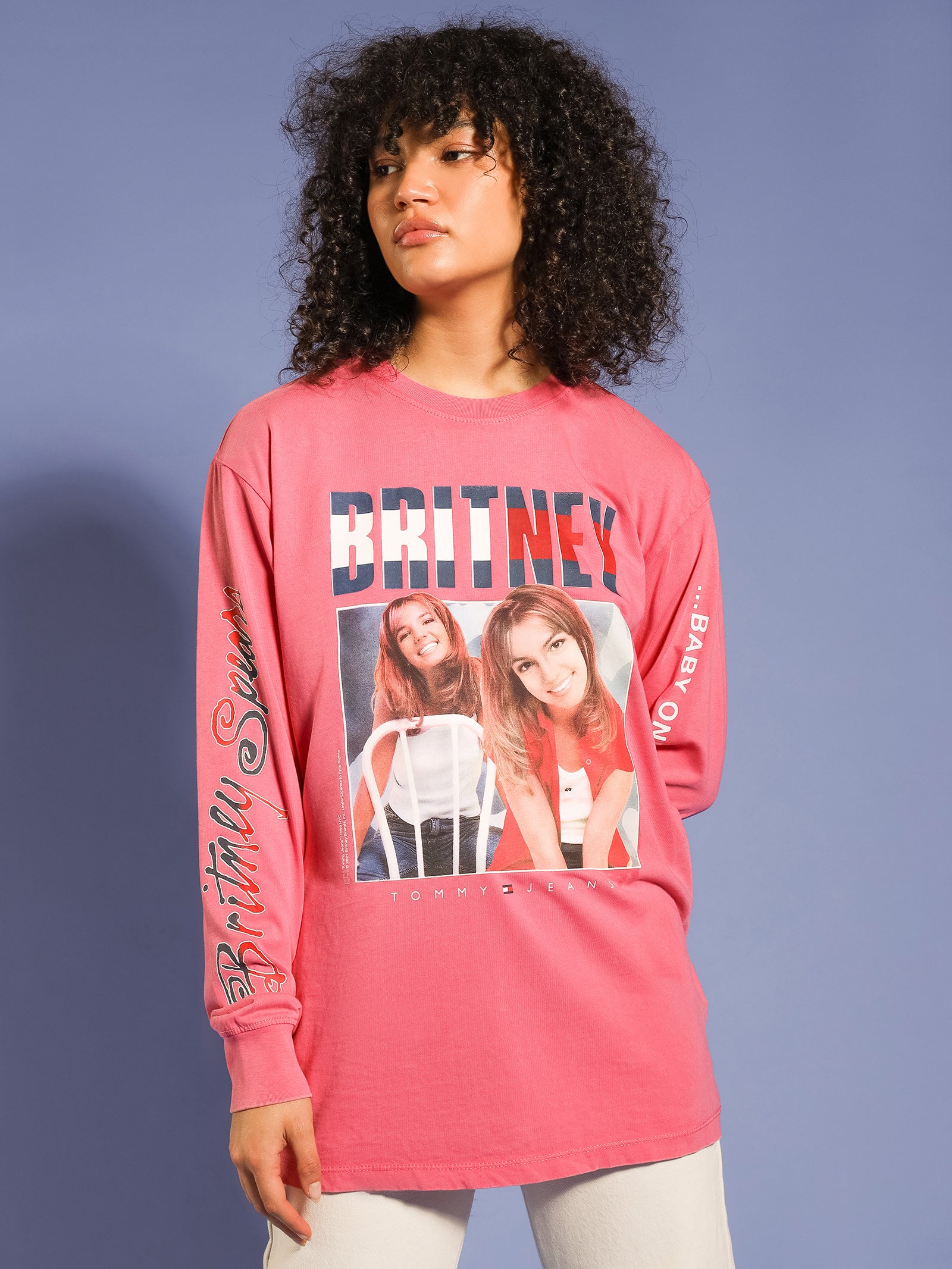 Music Revisited Britney Spears Oversized Long Sleeve T-Shirt