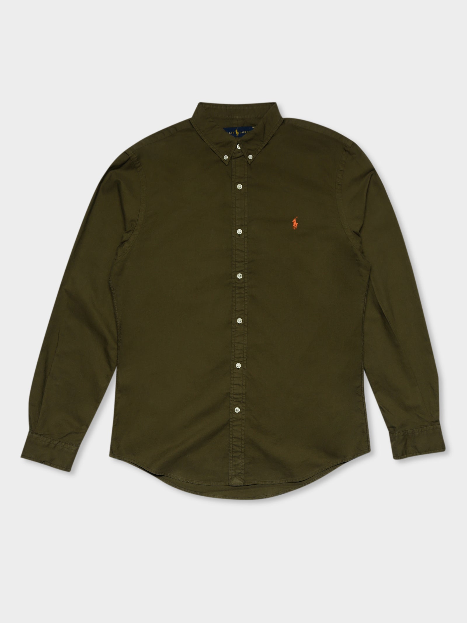 Logo Embroidered Long Sleeve Shirt