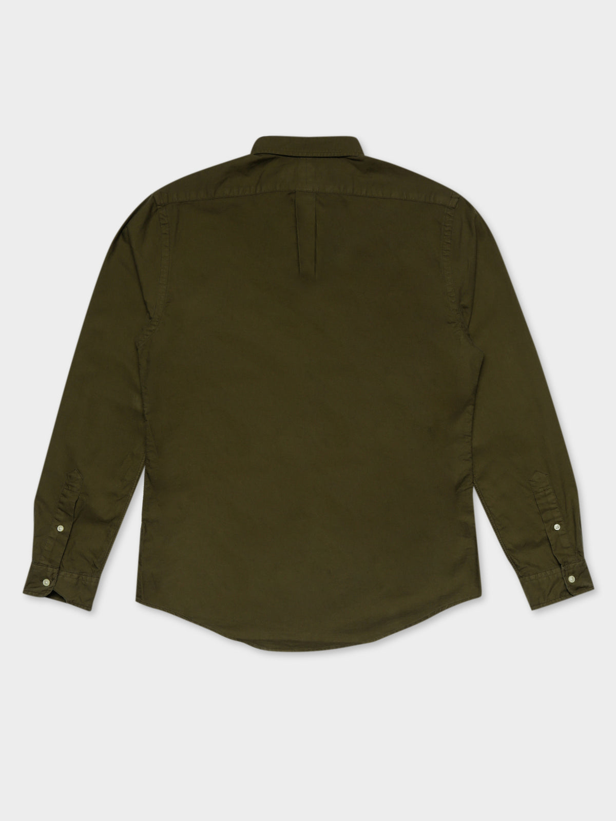 Logo Embroidered Long Sleeve Shirt in College Green