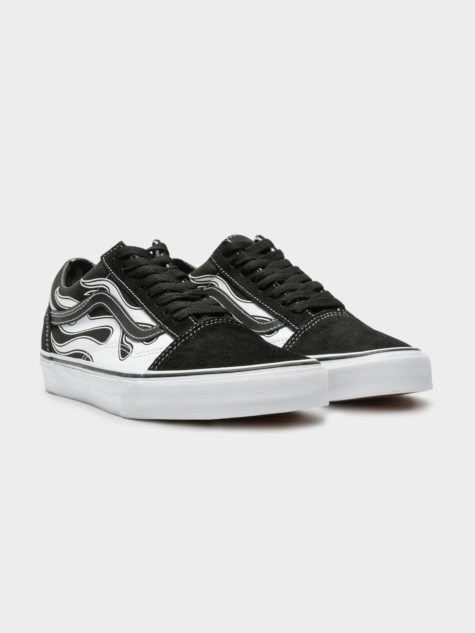 Vans Unisex Old Skool Flame Black/White Glue Store