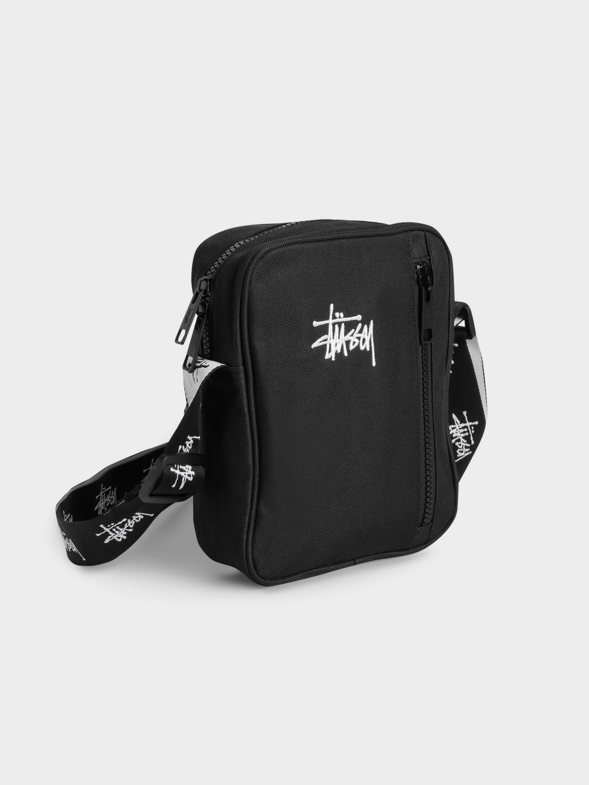 Graffiti Tape Crossbody Bag in Black