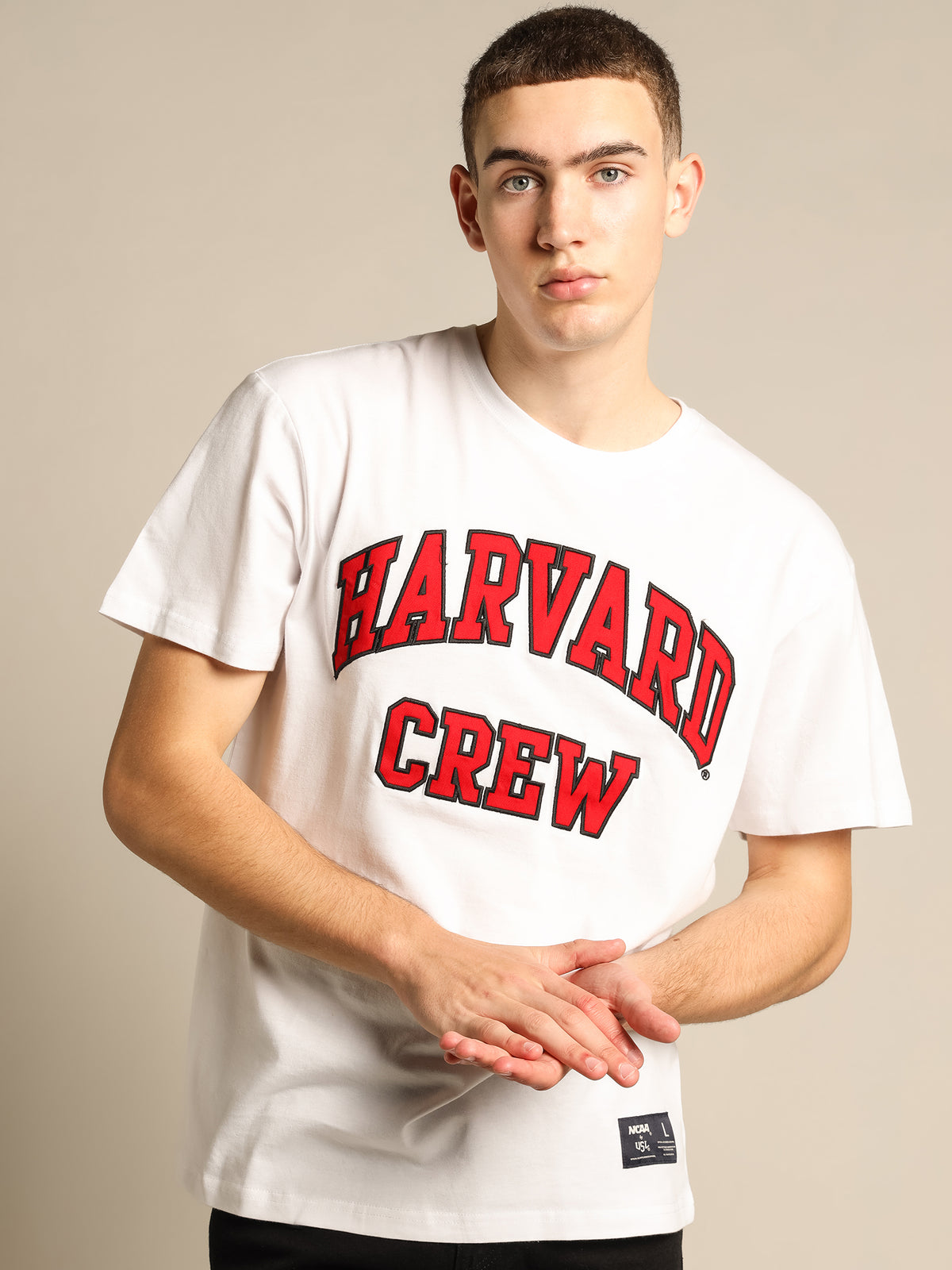 Harvard College Crew T-Shirt in White
