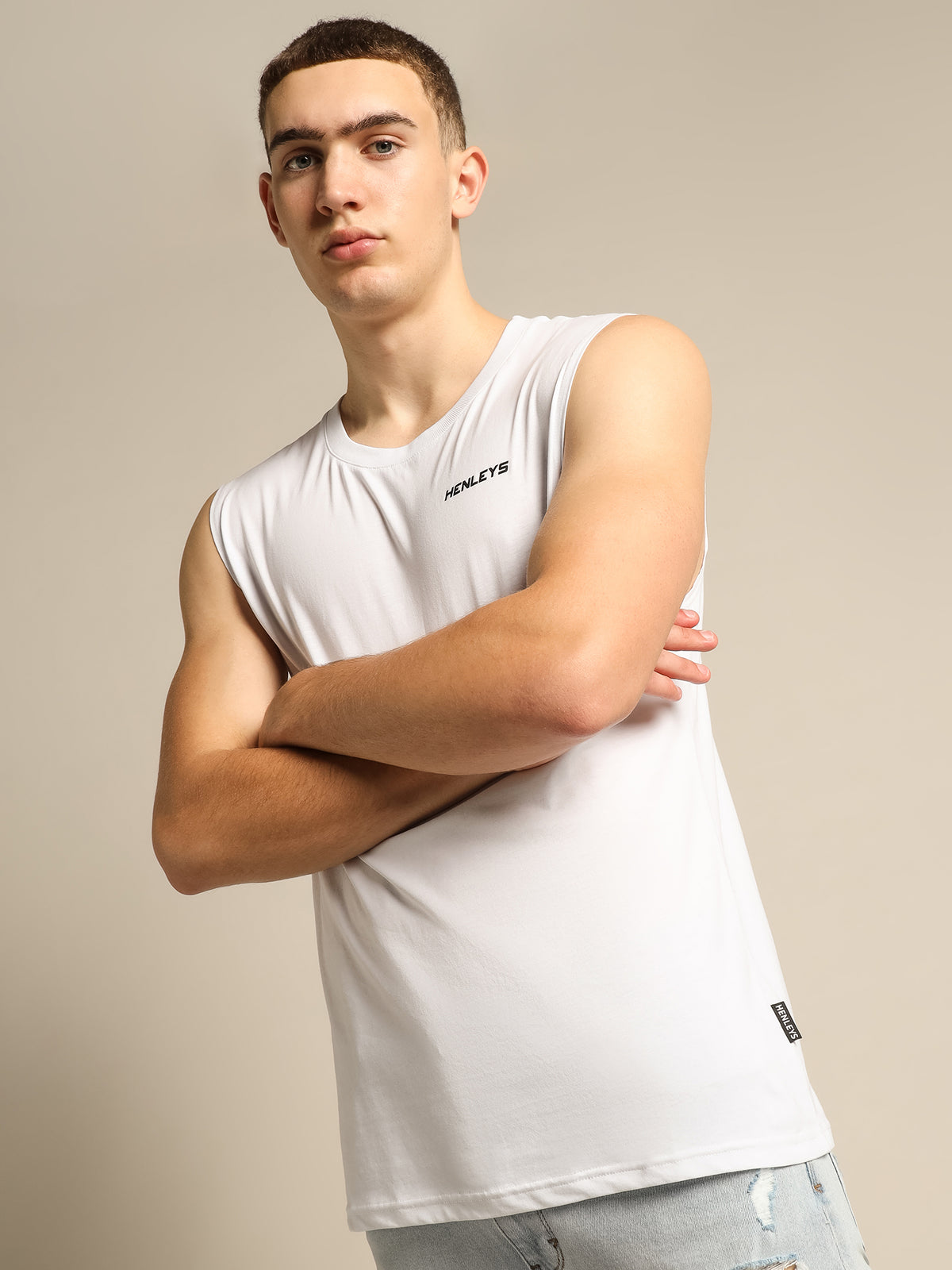Henleys Vice Muscle Shirt | White