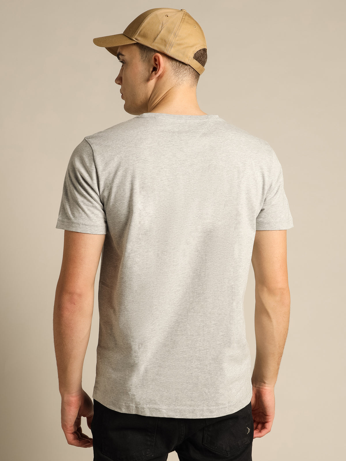 Essential Cotton T-Shirt in Cloud Heather