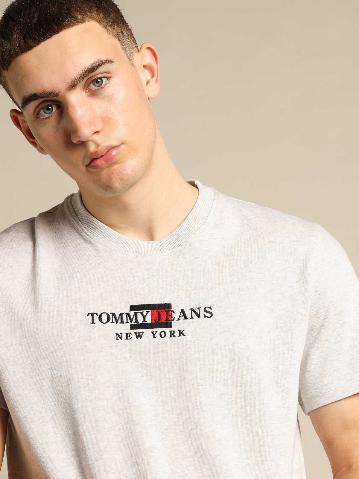 Timeless Organic Logo T-Shirt in Silver Grey