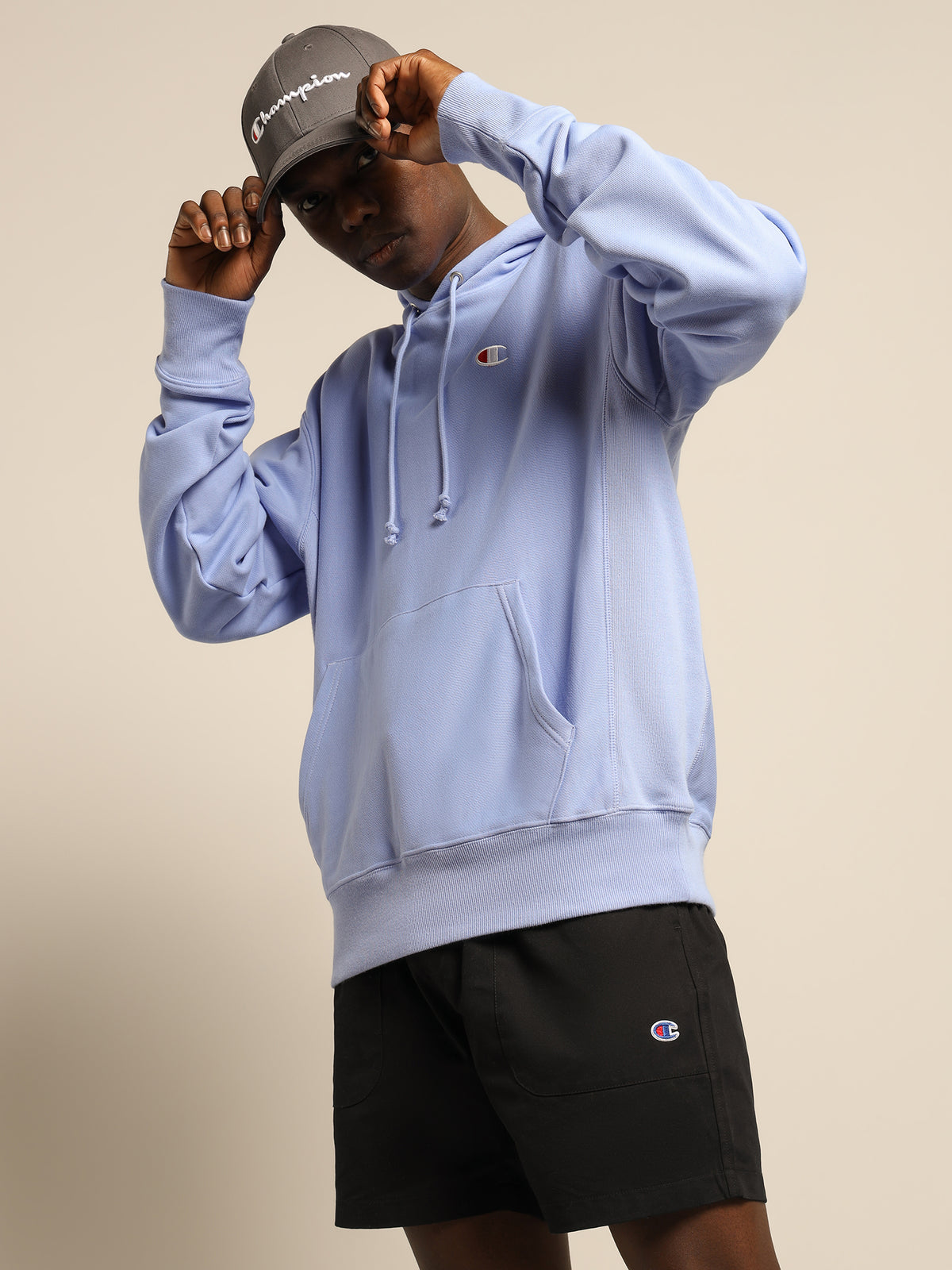Champion Reverse Weave Hoodie | Light Blue