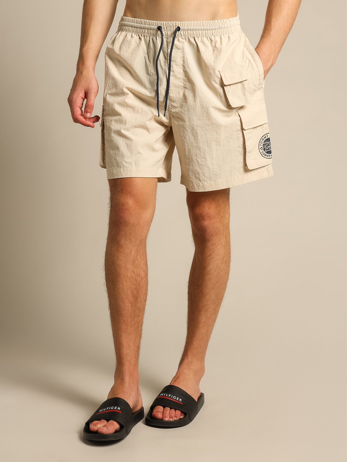 Tommy Hilfiger Novelty Cargo Beach Shorts | Stone