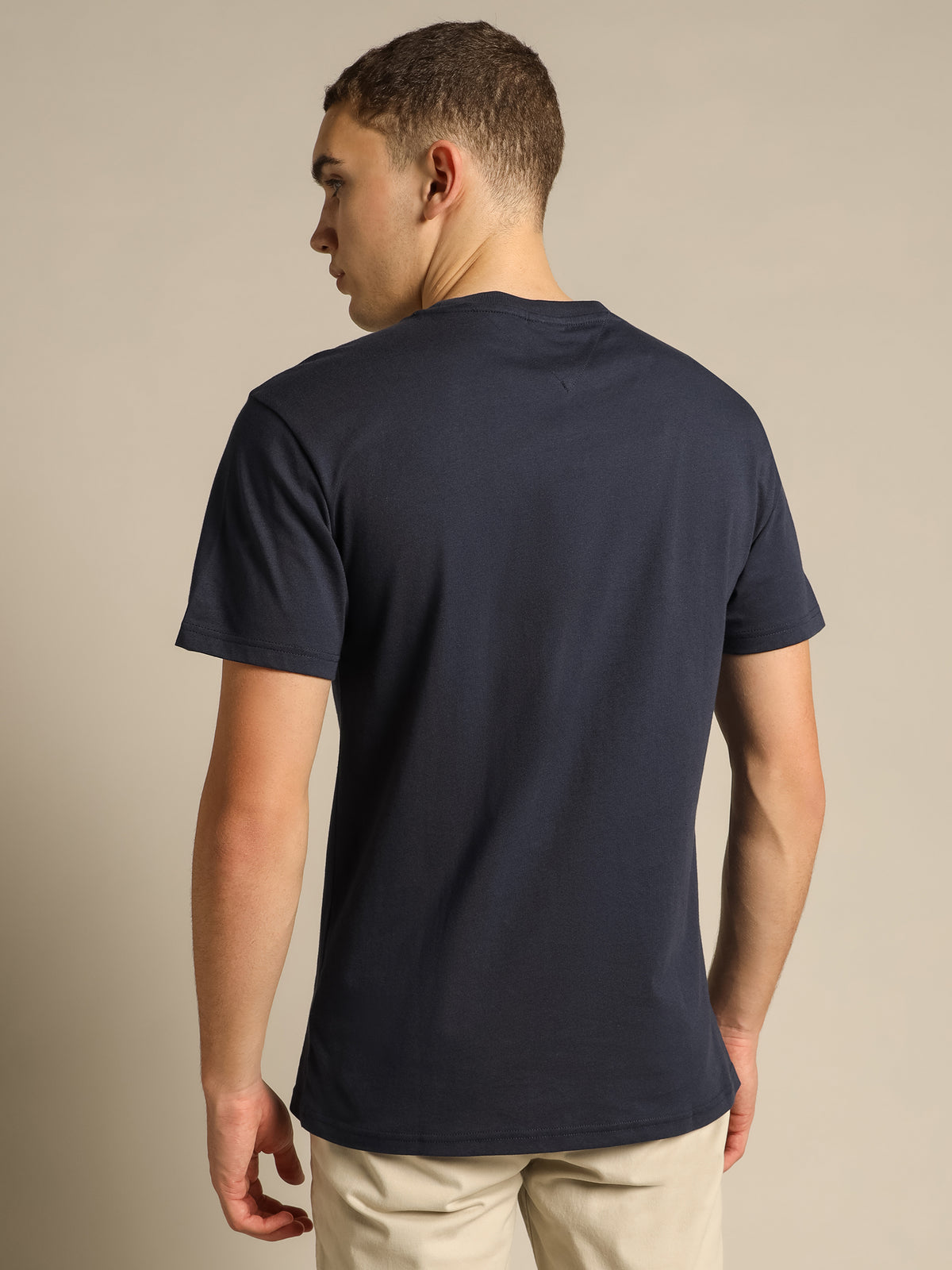 Small Text T-Shirt in Twilight Navy