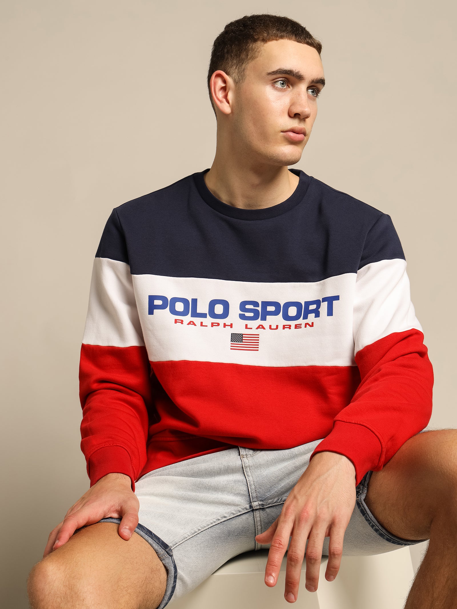 Polo Sport Tricolore Crew Sweat